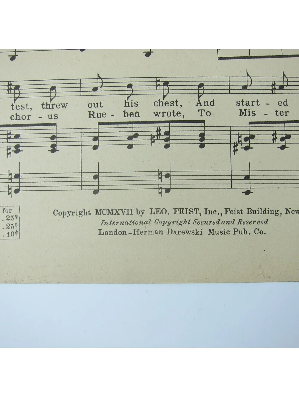 Sheet Music It's A Long Way To Berlin But We'll Get There WWI War Antique 1917